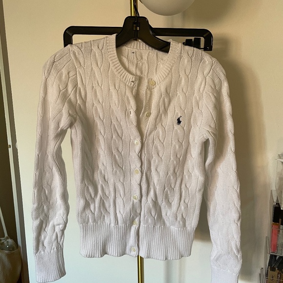 Ralph Lauren Sweaters - Ralph Lauren white cable knit cardigan
